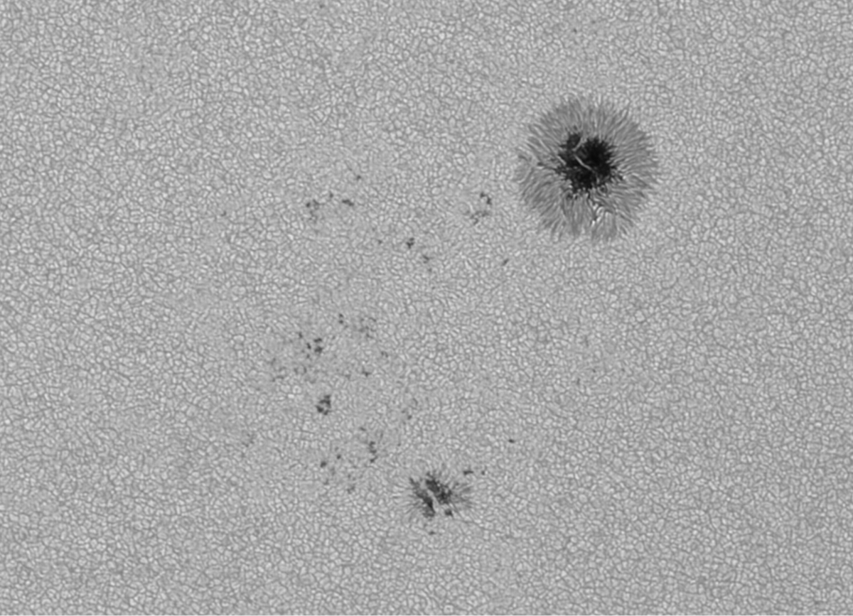 Group of solar spots